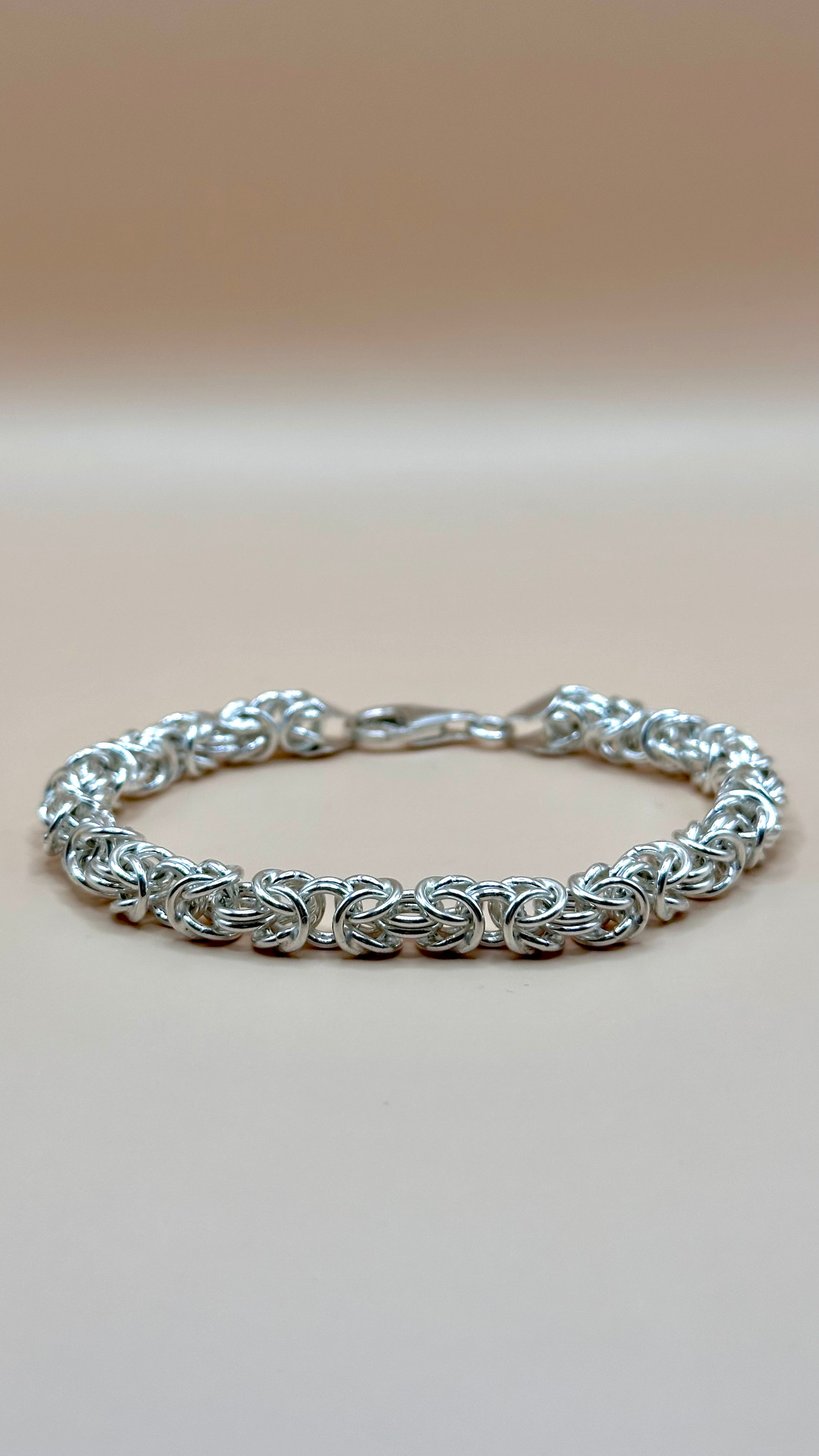 “Roma” – Handgefertigtes 925 Sterling Silber Armband