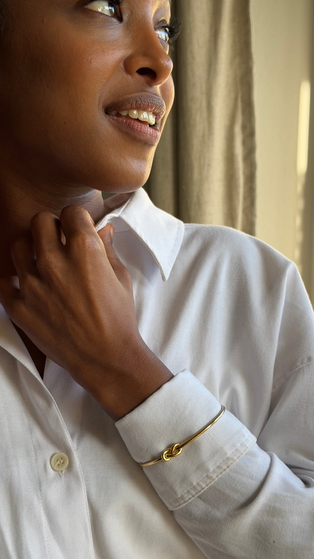 "Urbino" - Armband mit Knoten aus vergoldetem Silber