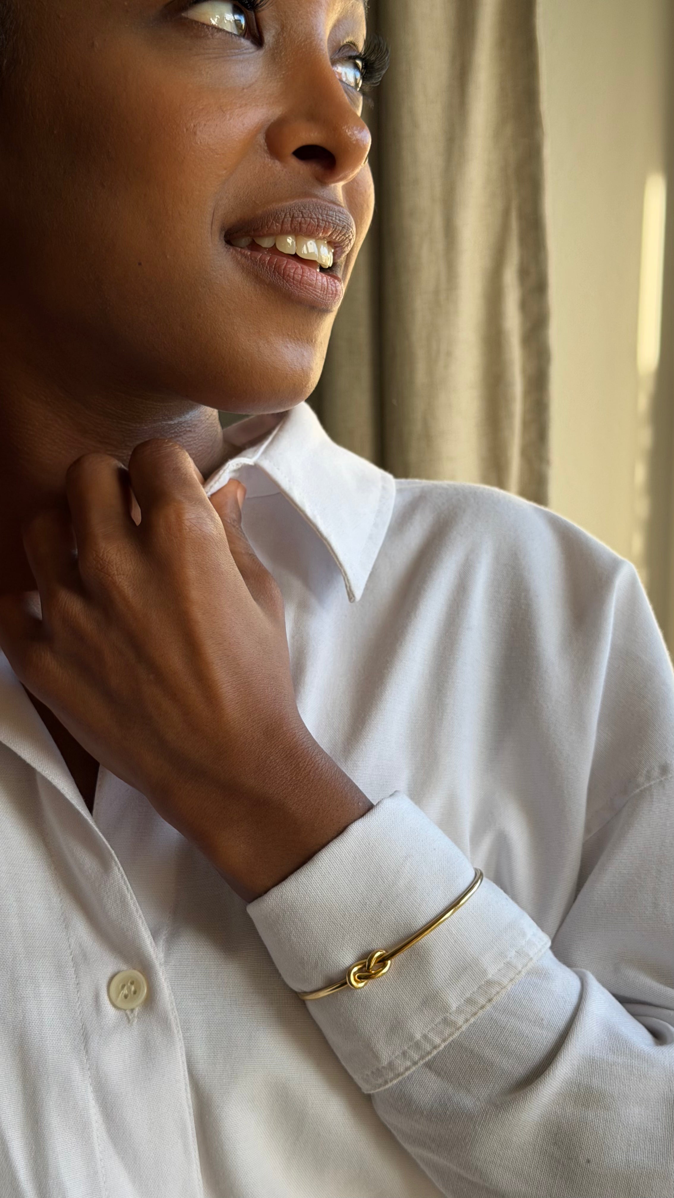 "Urbino" - Armband mit Knoten aus vergoldetem Silber