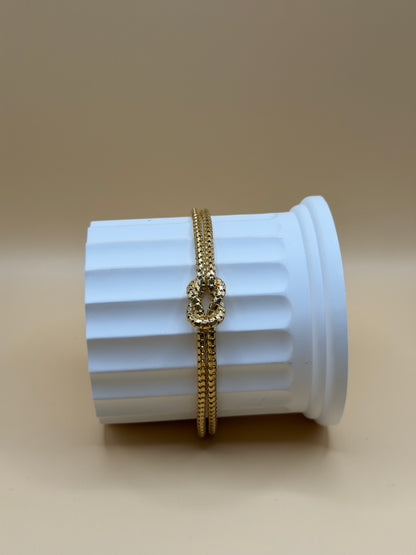 "Pavia" – Bracciale placcato oro in argento sterling 925