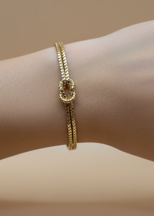 "Pavia" – Vergoldetes Armband aus 925er Sterlingsilber