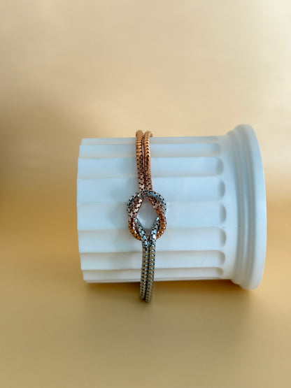 "Pisa" - Bicolores Armband aus 925er Sterlingsilber