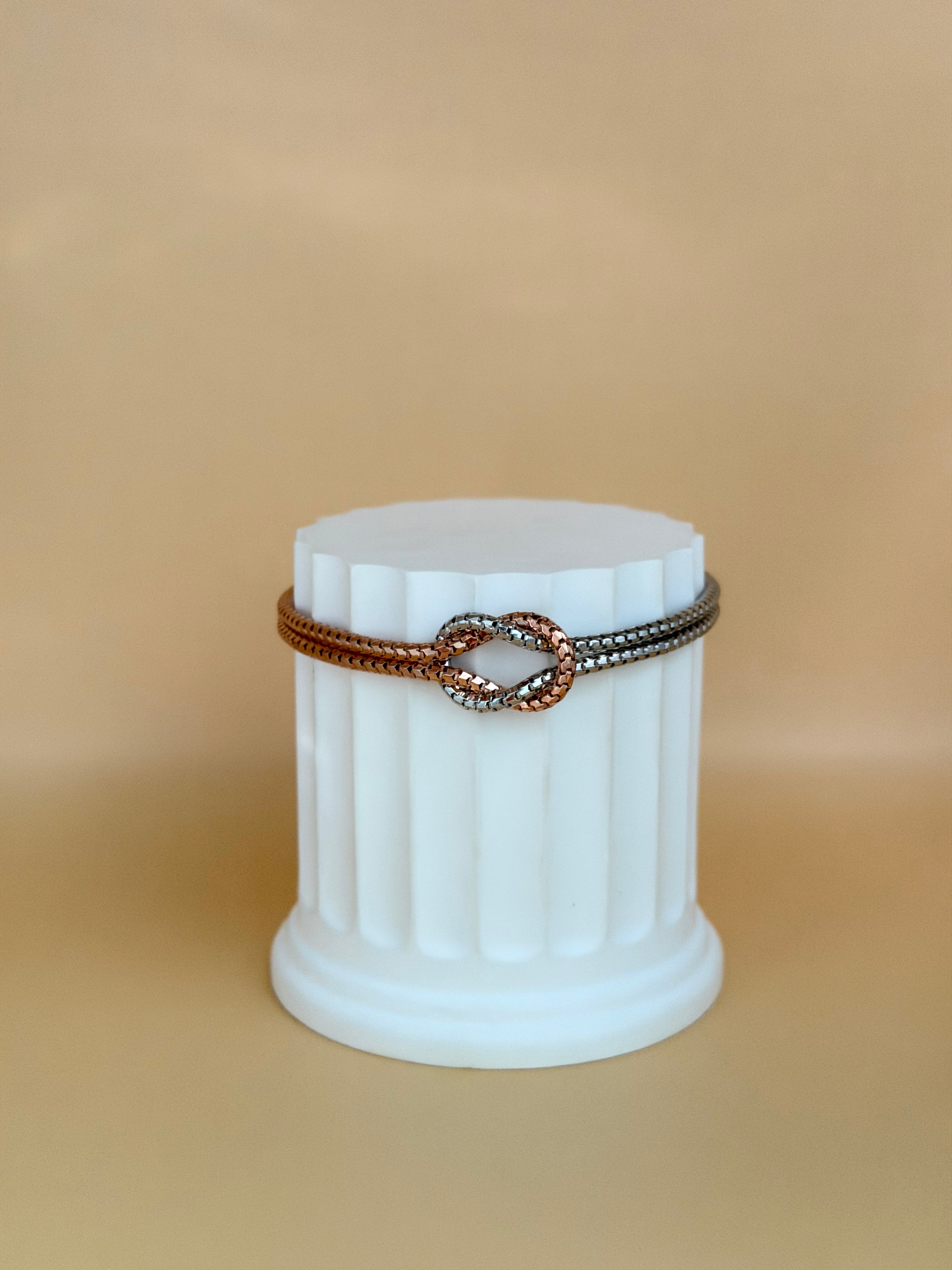 "Pisa" - Bicolores Armband aus 925er Sterlingsilber