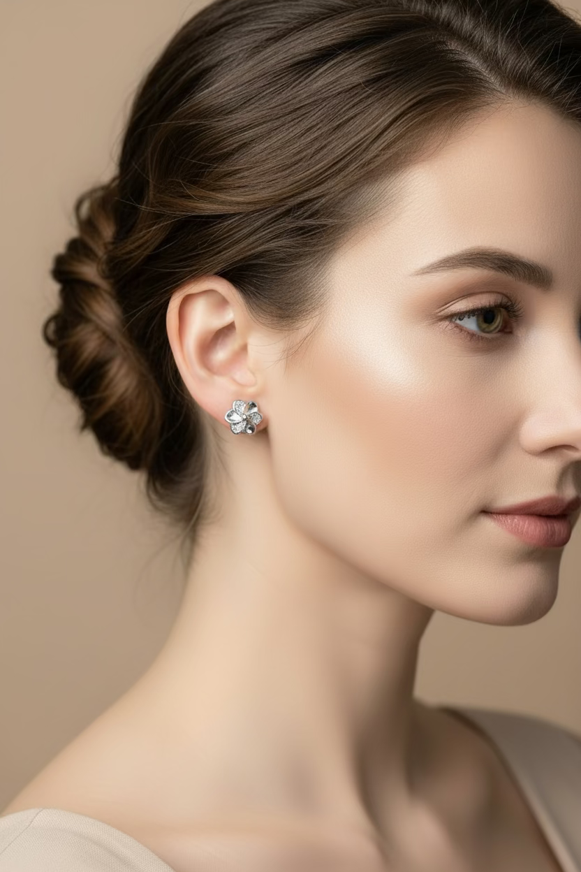 "FIORENZA" Ohrringe in Blütenform aus 925 Sterling Silber