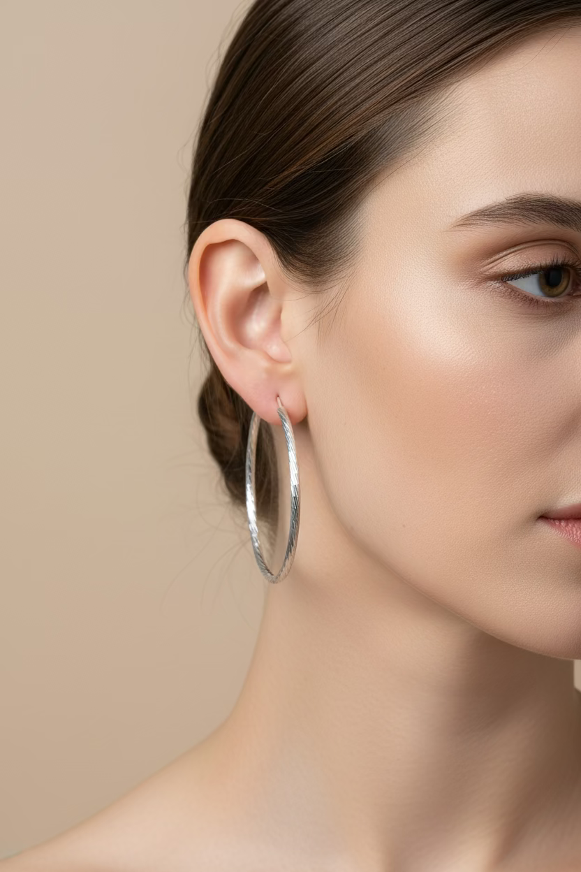 "RIFLESSO" Gedrehte Creolen aus 925 Sterling Silber