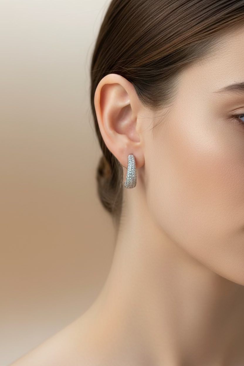 "ARGENTA"  Creolen aus 925 Sterlingsilber mit Zirkonia