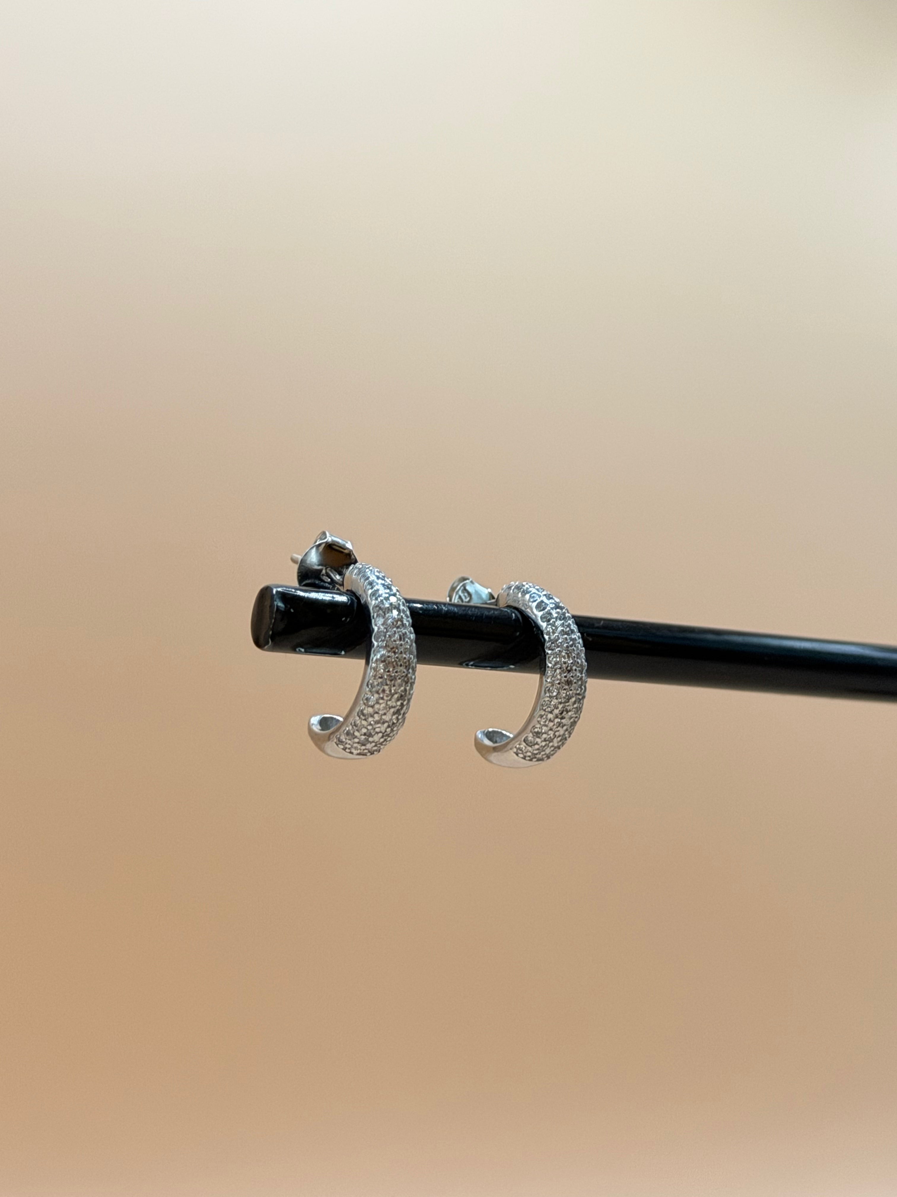 "ARGENTA"  Creolen aus 925 Sterlingsilber mit Zirkonia