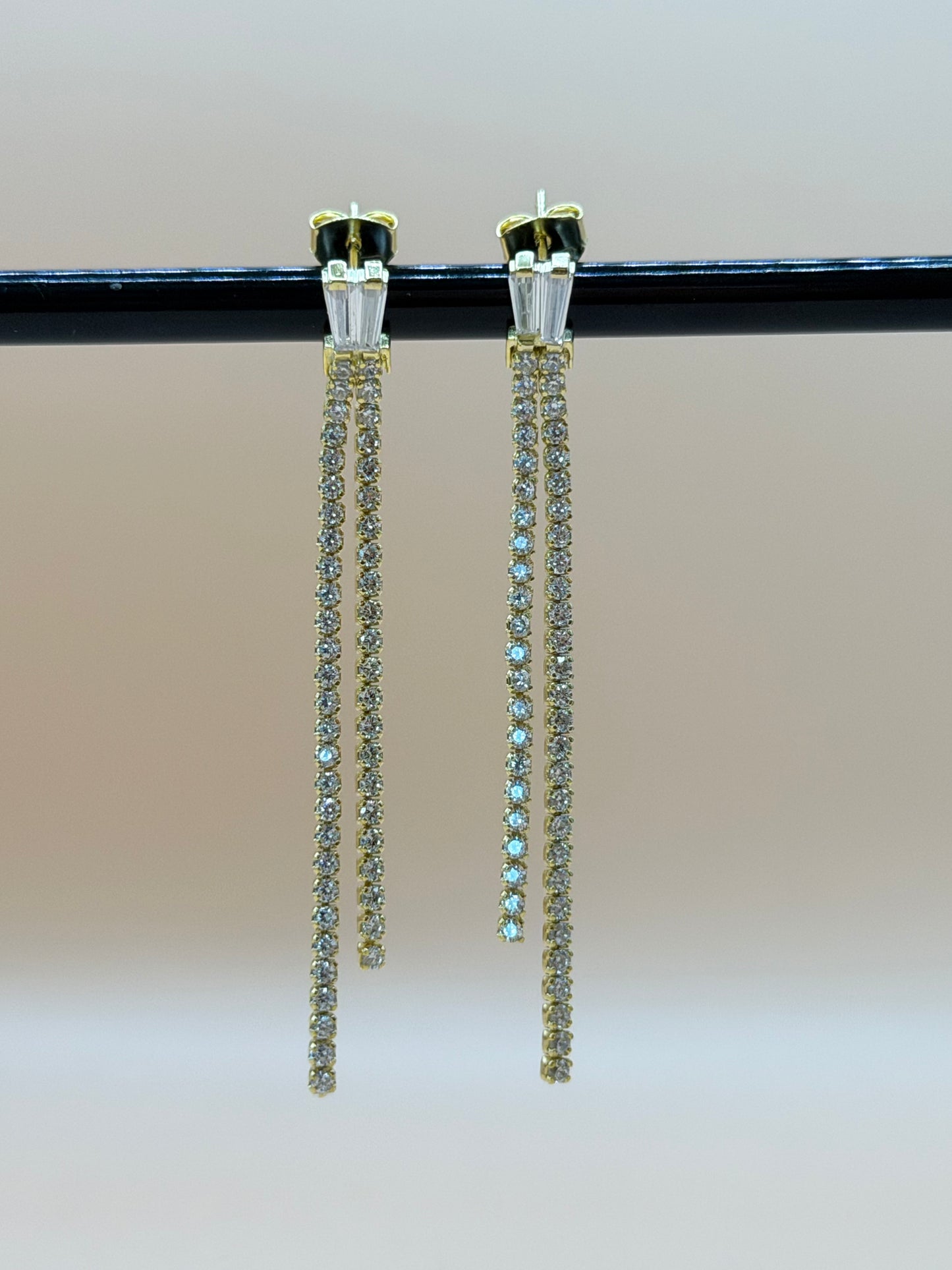 "SERENA" Lange Ohrhänger aus 925 Sterling Silber mit Zirkonia