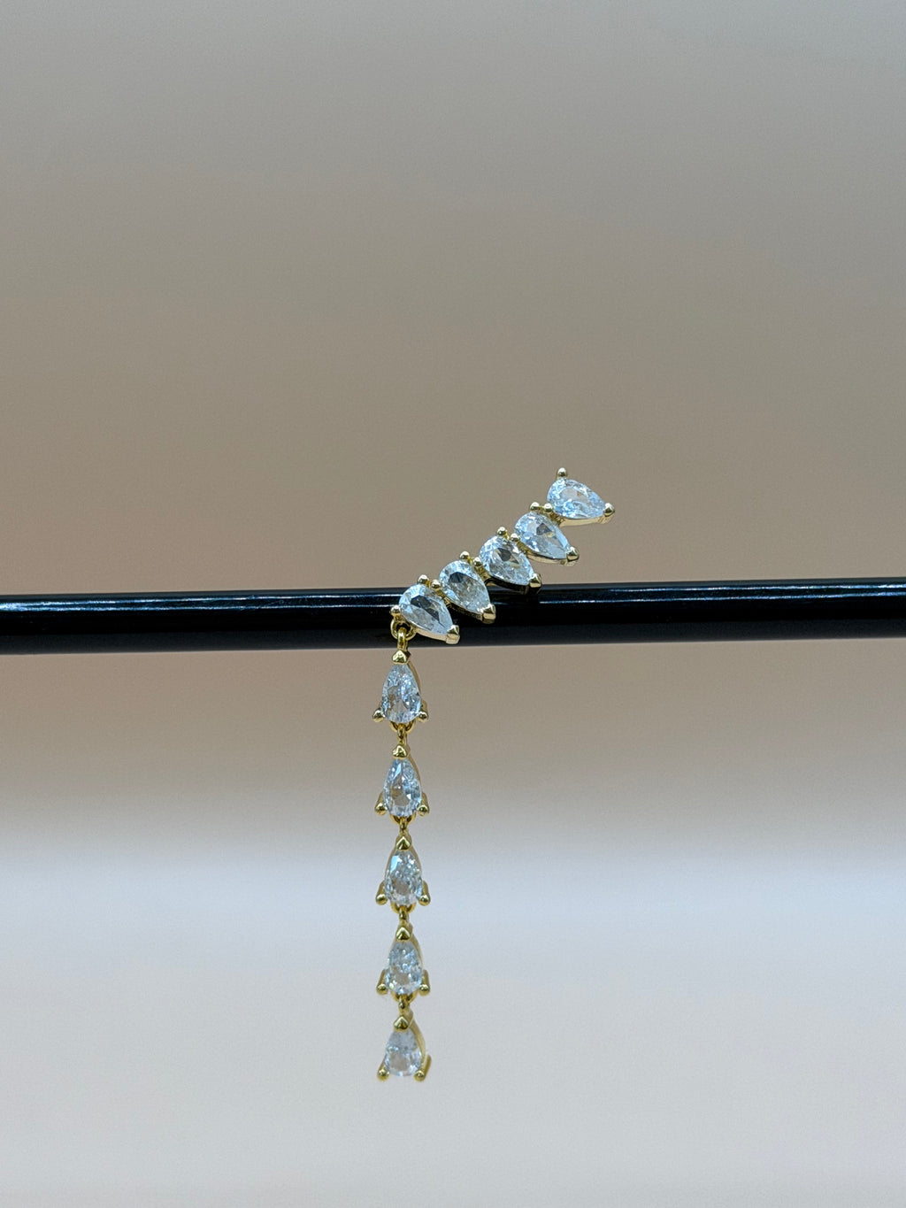 "GRAZIA" (left) 925 sterling silver gold plated with cubic zirconia