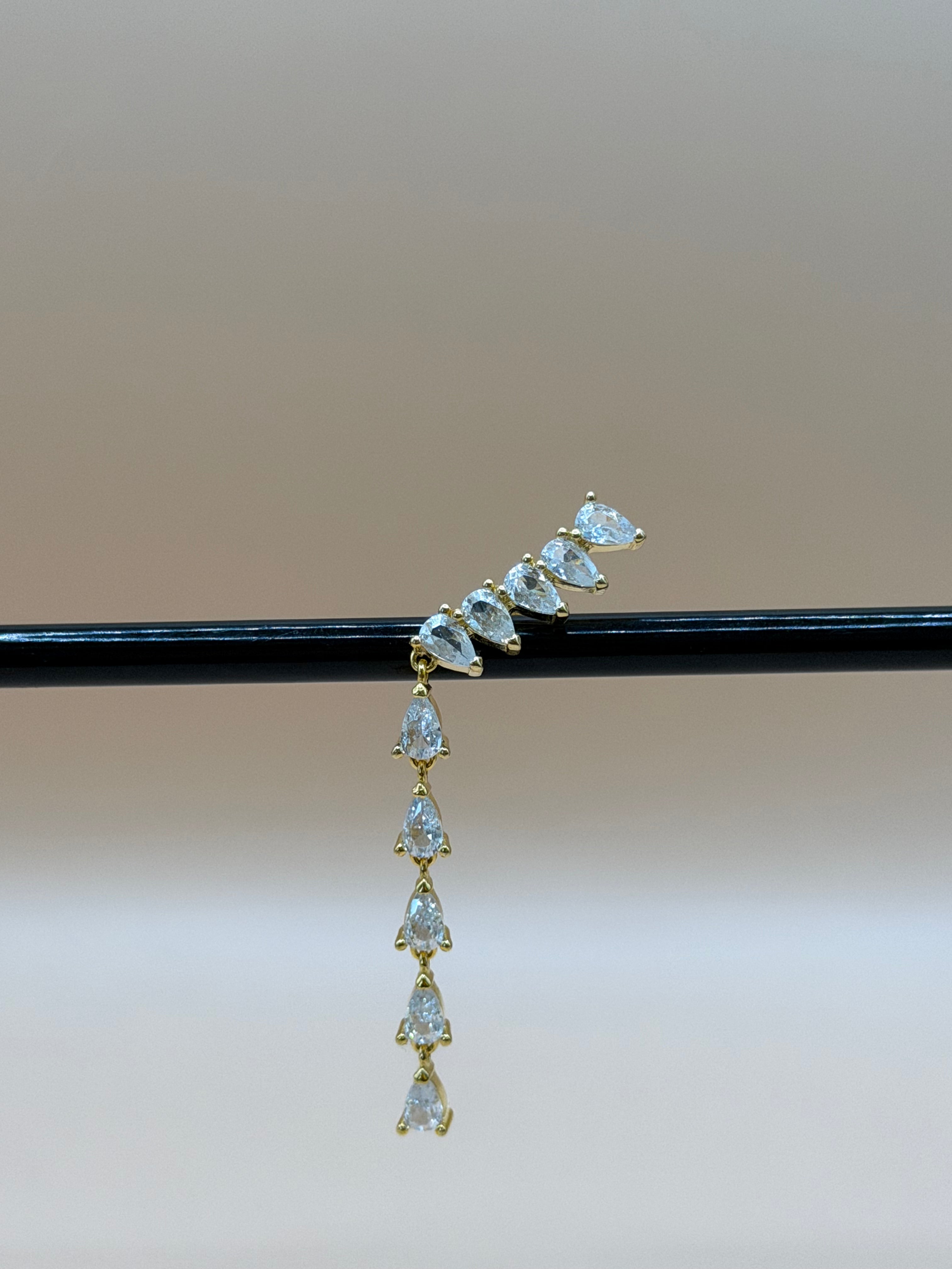 "GRAZIA" (links) 925 Sterling Silber vergoldet mit Zirkonia