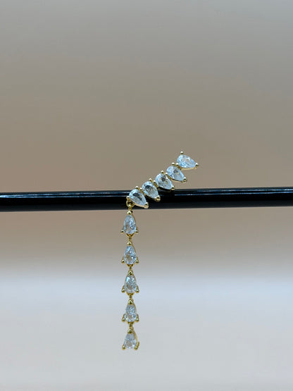 "GRAZIA" (links) 925 Sterling Silber vergoldet mit Zirkonia
