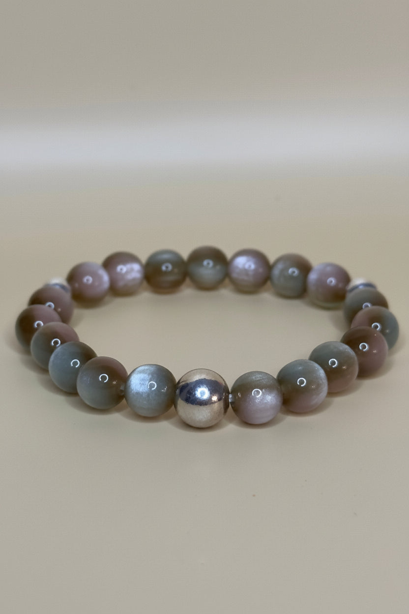 Bracciale in pietra naturale "Ascona" con argento sterling 925