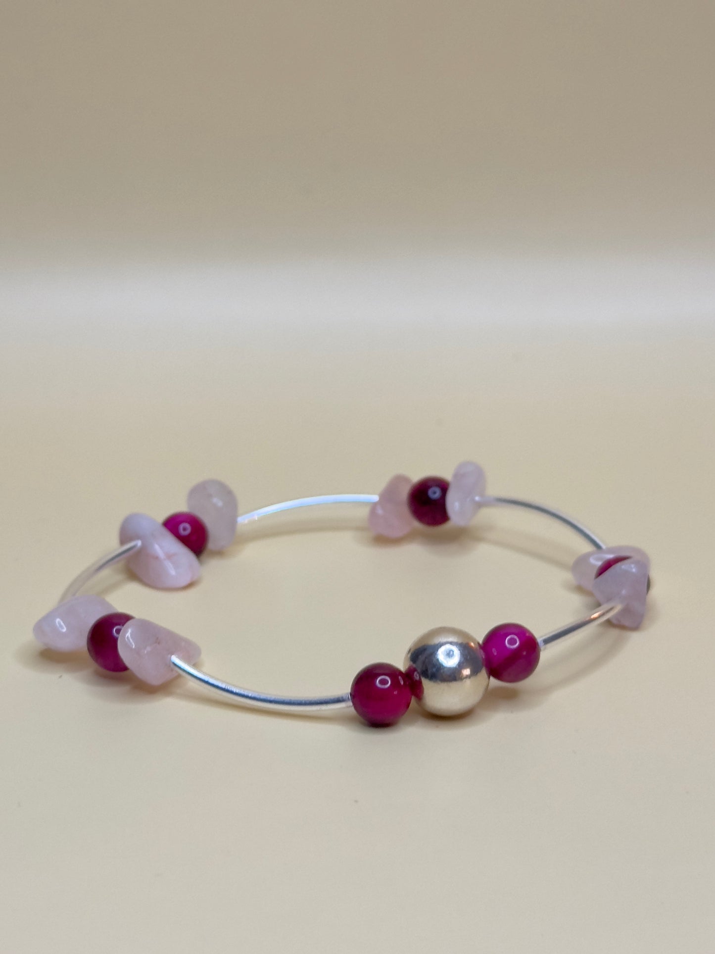 "Geneva" 925 Silver with Rose Quartz