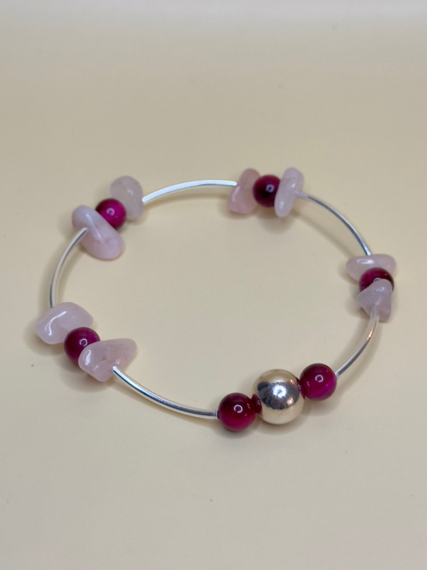 "Geneva" 925 Silver with Rose Quartz
