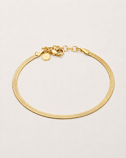 Stresa – Vergoldetes Herringbone-Armband
